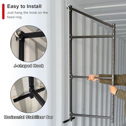 4 Pack Shipping Container Shelving Bracket, 3-Tier Shipping Container Shelf with Adjustable Height, Suitable for Heavy Duty Trailer Containers (22" D x 58" H)