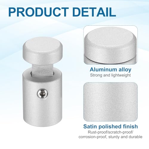 MECCANIXITY 8pcs Side Clamp Standoffs, 5/8" x 3/4" Silver Aluminum - color: Silver, size: 5/8" x 3/4"