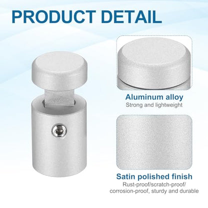 MECCANIXITY 8pcs Side Clamp Standoffs, 5/8" x 3/4" Silver Aluminum - color: Silver, size: 5/8" x 3/4"