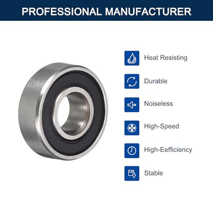 693-2RS Deep Groove Ball Bearings, ID 3mm x OD 8mm x Width 4mm Miniature Bearings, Double Rubber Sealed Ball Bearing Pre-Lubricated Chrome Steel Z2 Lever 20pcs - size: 693-2RS 3x8x4mm