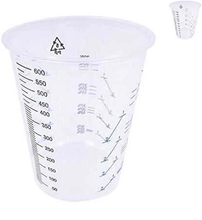 CANOPUS Mixing Cups for Epoxy and Resin, Measuring Cups, Graduated Paint Mixing Cups, Plastic Mixing Cups for Automotive and Art Projects, 20 ounce (1 Pint), 600 cc (Pack of 25) - size: 20oz