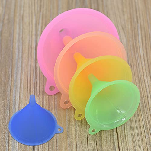Plastic Funnel Set of 5, All Purpose Cooking Funnels Small to Large Funnel for Kitchen Use, Food Funnels for Filling Bottles, Canning and Water Liquid Oil or Powder Transfer