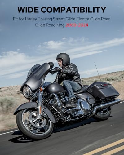 Benlari 4 Point Docking Hardware Kits Quick Release Sissy Bar Luggage Rack Motorcycle Fit For Harley Touring Street Glide Electra Glide Road Glide Road King 2009-2024 Black - color: Black