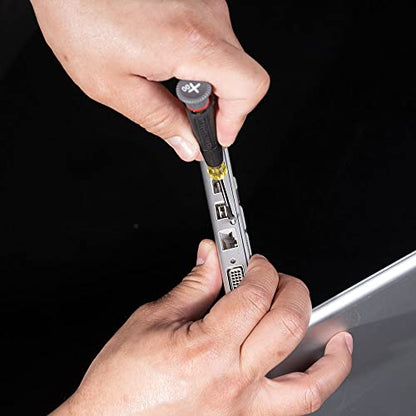 Klein Tools 6222 Mini Precision Screwdriver, #00 Phillips, Features Cushion-Grip Handle, Rotating Cap and Color Coded Ring, 2-Inch Shank - style: #00 Phillips
