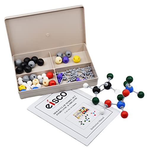 EISCO Molecular Model Set - 95 pcs (53 Atoms, 42 Bonds) Organic and Inorganic Chemistry- Eisco Labs