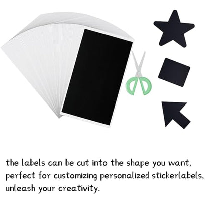 Chalkboard Labels for Storage Bins (3.74" x 2.16",Rectangle，100Pcs)