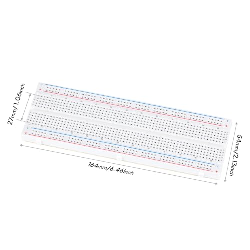 ELEGOO 3pcs Breadboard 830 Point Solderless Prototype PCB Board Kit (Pack of 2) - size: 3 PCS 830 Point (Pack of 2)