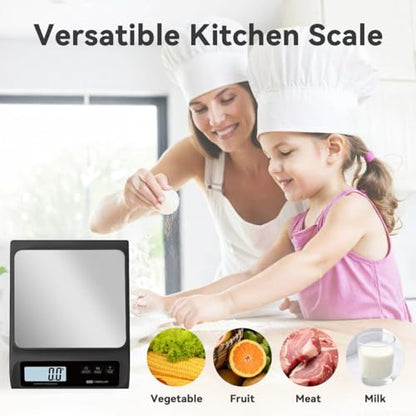 CYBERGIANT 13lb/0.1g Precision Digital Food Scale - Meal Prep Kitchen Baking & Espresso Coffee - Gram Scale with Stainless Steel Platform & LCD Display (Black) - color: Black