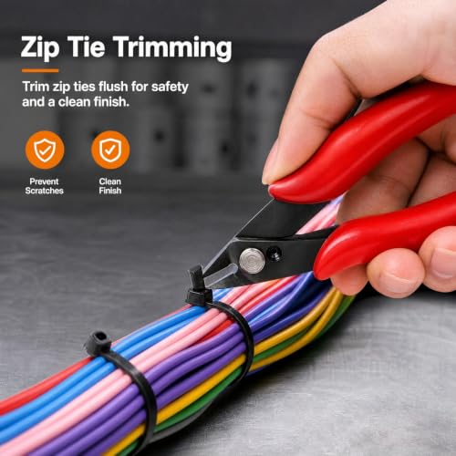 Covzoe 10 Pieces Small Wire Cutters, 5 Inch Micro Flush Cutter