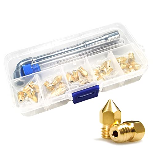 MK8 Nozzles 25 pcs 0.4mm 3D Printer Extruders Brass Nozzles - size: MK8 Brass, style: Kit: 0.4 Nozzles
