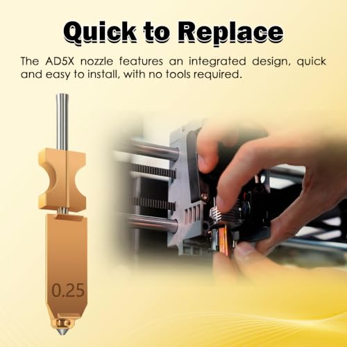 for AD5X Upgraded 0.25MM Nozzle Assembled Extruder Hotend Printhead Kit - size: 1 PCS