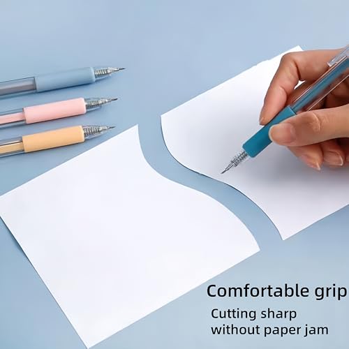 Retractable Paper Knife, 6Pcs, Craft Knife Pen with Blade