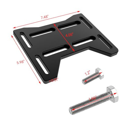 FVRITO Motor Engine Mounting Plate for Predator 212cc 196cc 224cc GX160 6.6HP OHV Small Clone Engine Mini Bike Coleman CT200U BT200X CC100X Baja Doodlebug DB30 Parts Aluminum Black - size: Black