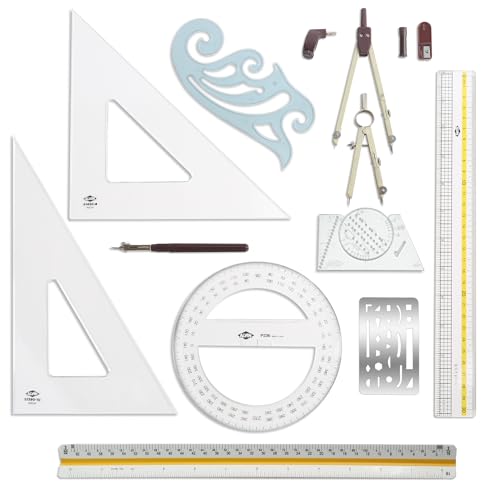 ALVIN Academy Drafting, Drawing and Design Launch Kit | 10 Pieces | Class Tools for Geometry, Architecture and Engineering Students | - Model DDKL1 - style: Launch Kit