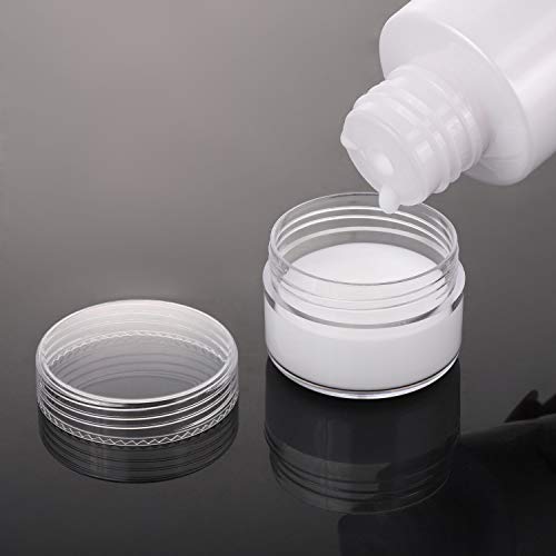 100 Count Refillable Sample Containers with Lids Cosmetic Jars 15 Gram Empty Cream Jars Leak Proof Makeup Containers for Traveling - Clear - color: Clear, size: 15g (100 Count)