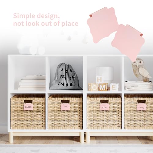 50 Pcs Clip On Basket Labels, Pink, 3.5 x 2.5 inch - color: Pink