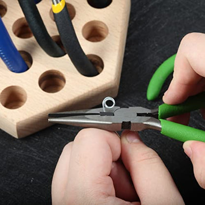 SPEEDWOX 5 Inch Long Nose Pliers with Cutter and Chain Nose Pliers for Jewelry Making - style: Long Nose Pliers Smooth Jaw