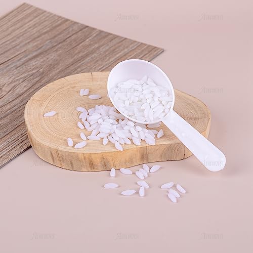 AUEAR, 5 Pack White Tablespoon Coffee Scoop Plastic Measuring for Fruit Powder Seed Spices - color: White, size: 5 Pack