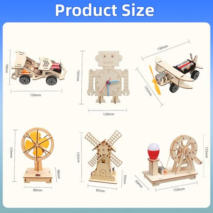 6 in 1 STEM Kits for Kids Ages 8-10-12-14, Stem Toys for Boys Age 8-12, Science Projects, 3D Puzzles for Kids, Educational STEM Toys,Birthday Gifts for 8 9 10 11 12 Year Old Boys and Girls