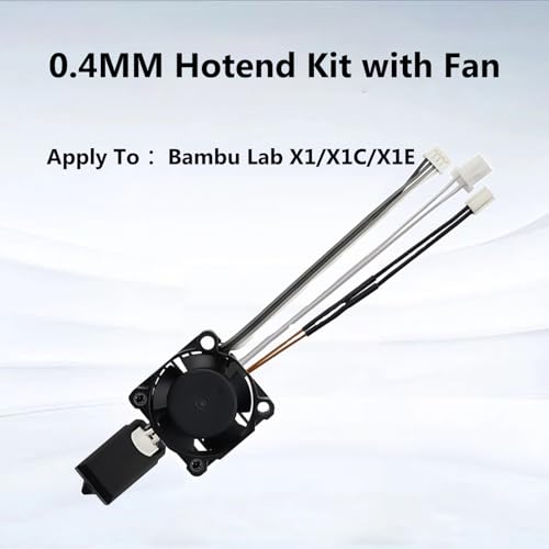 X1/X1C/X1E Complete Hotend with Fan 0.4mm Hardened Steel Nozzle - color: 0.4mm Hotend for X1/X1C/X1E