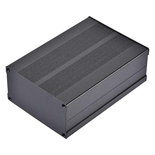 uxcell 150mmx105mmx55mm Aluminum Electrical Split Project Case Black