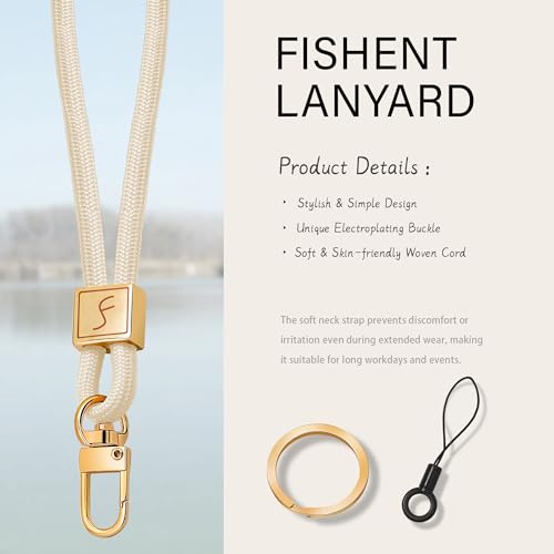 Fishent Lanyard, Cute Neck Lanyards for Keys ID Badges Holder, Keychain Key Teacher Lanyard with Safety Breakaway Buckle for Women Men, Starlight - color: Starlight