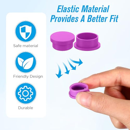 Thyle 24 Pack Vial Caps Reusable Silicone 6 Colors, 3ml, Classic