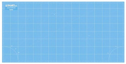 Proartek PK00079 Professional Cutting Mat, HM4080, 40 x 80 Inches; Self-Healing, Double-Sided Blue/Gray Mat for Quilting, Sewing, Hobbies & Crafting - size: 80"L x 40"W