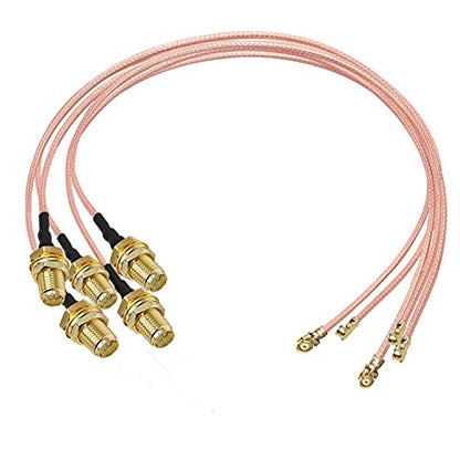 TUOLNK RP-SMA to IPX MHF1 Coax Cable UFL U.FL to RPSMA Female Pigtail Coaxial Low Loss Cable for WiFi Router Mini PCI Extension Antenna - 12 Inch (30cm) 5pcs - size: 12inch