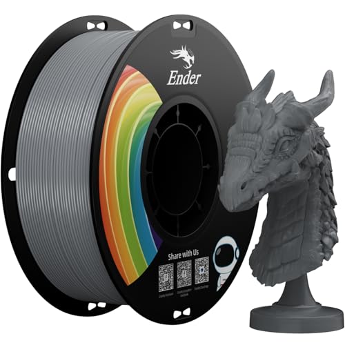 Creality PLA+ 3D Printer Filament 1.75mm, Grey,1KG - color: Grey Pla+, size: 1kg