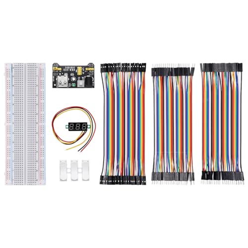 MECCANIXITY Breadboard Kit w/Power Supply Module 830 Tie-Points Breadboard