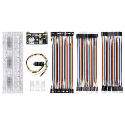 MECCANIXITY Breadboard Kit w/Power Supply Module 830 Tie-Points Breadboard