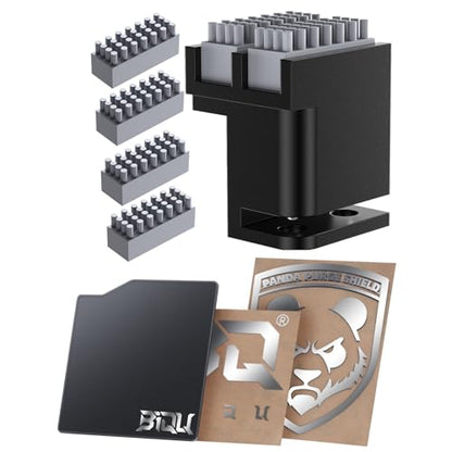 BIQU Panda Brush PX with 4 Extra Silicone Brush+Panda Purge Shield for Bambu-Lab P1P/P1S/X1/X1C/X1E 3D Printers, Nozzle Wiper Kit