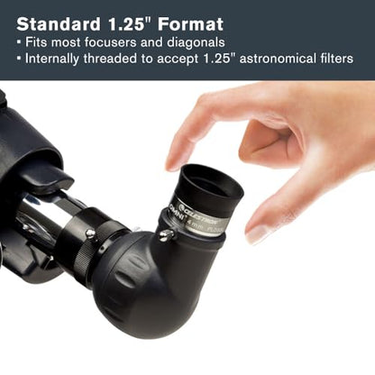 Celestron Omni 1.25" 4mm Telescope Eyepiece for High-Power Planetary Detail