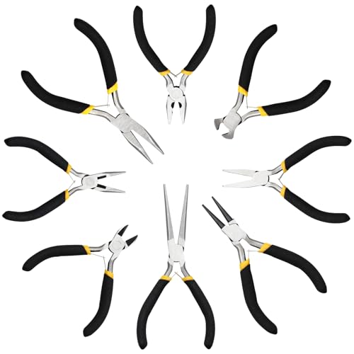 8Pieces 4.5 Inch Mini Pliers for Jewelry Making