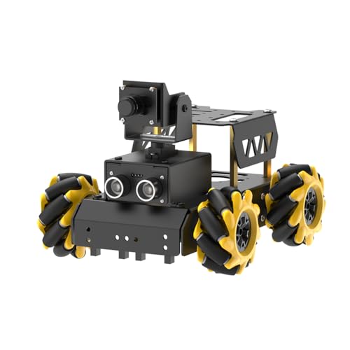 HIWONDER Raspberry Pi 5 AI Vision Robot Car Kit, Mecanum Wheels, 2DOF HD Camera, Python Programming, Open Source, DIY Robot Kit for Teens (Without Raspberry Pi 5 Board)