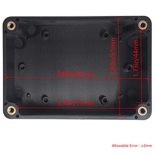 2pcs Project Box ABS Black Electrical Boxes IP65 Outdoor Waterproof Box Electronic Junction Box Power Enclosure with Cable Glands for DIY Project 3.94 x 2.68 x 1.97 inch (100x68x50mm) - size: 3.94"x2.68"x1.97"(2Pcs)Cable Gland