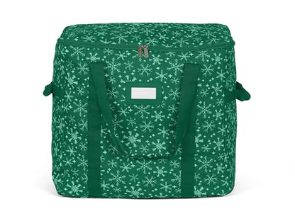 Covermates Treasurekeeper Storage Bag, Green Snowflake - color: Green Snowflake Polyester, size: 19.25W x 13D x 18.5H - Without Wheels