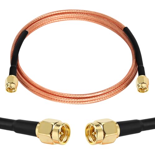 MOOKEERF SMA Male to SMA Male Cable - 6FT RG316 SMA Extension Cable 50 ohm for Router, Test Equipment, Signal Enhancer, Wireless Adapter,WiFi Antenna Applications - size: 6FT
