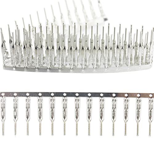 whiteeeen Total 400pcs (200 Pairs) Male and Female Pins Connector Kit fit for 2.54mm Connector Housing Jumper Wire Cable DIY Kit