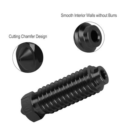 10PCS Hardened Steel Nozzle Kit for Anycubic Kobra 3 3D Printer (0.4mm Nozzles*10, Cleaning Needles*5, Curved Tweezer*1) - size: Hardened Steel Nozzles * 10, style: Suit for Kobra 3 / Kobra 3 V2 / Kobra S1