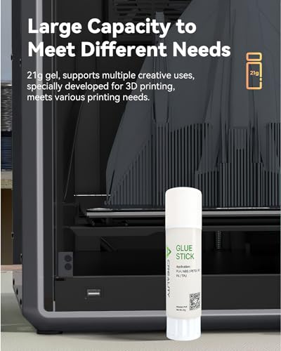 Creality 3D Printer Glue Sticks PVP Solid Glue Sticks for 3D Printing Hot Bed Build Plate, Enhanced Adhesion Reduces Warping for Filament, 3D Printer Adhesive for PLA/ABS/PETG/PC/PA/TPU, 4 Pack - style: Glue Stick