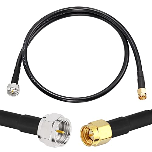 Superbat SMA to F Adapter Cable RG58 SMA Male to F Male Coaxial Cable 2ft - style: sma to f cable rg58