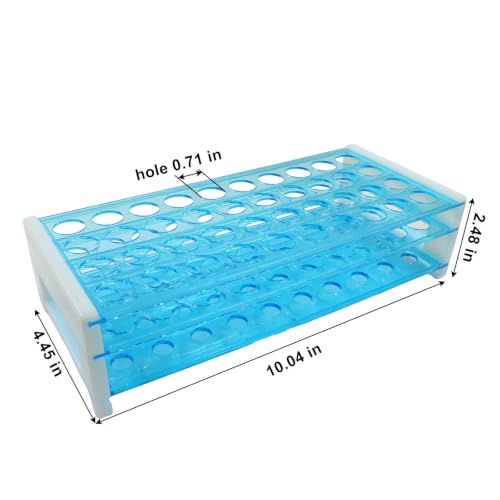 40-Hole Plastic Test Tube Rack, 18mm Holes