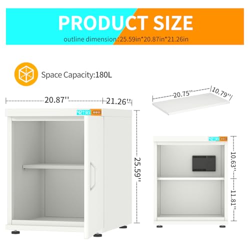 180L 3D Printer Stand with Filament Storage and Dehumidifier - color: 3D-DMMW