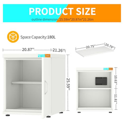180L 3D Printer Stand with Filament Storage and Dehumidifier - color: 3D-DMMW