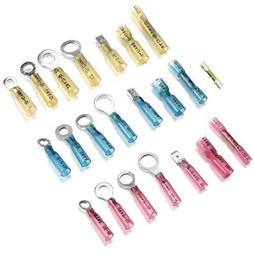 Heat Shrink Wire Terminal Kit, 26-10 AWG, 270PCS - size: Mix 270PCS