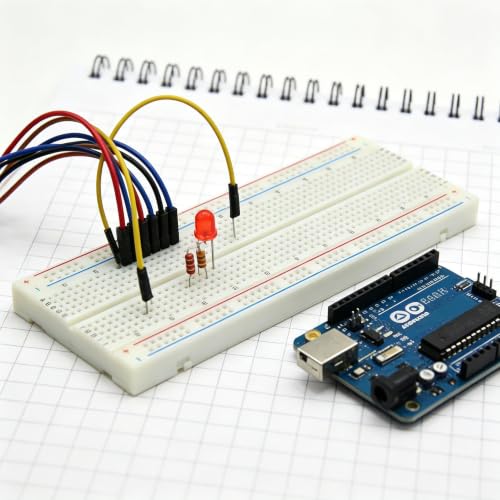 1-Pack 830 Point Solderless Breadboard, Solderless Prototype Circuit Board for Arduino DIY Electronics STEM Projects