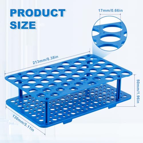 50-Well Centrifuge Tube Rack, Detachable Stand, φ0.66 inch, 1 PCS - size: 50-well