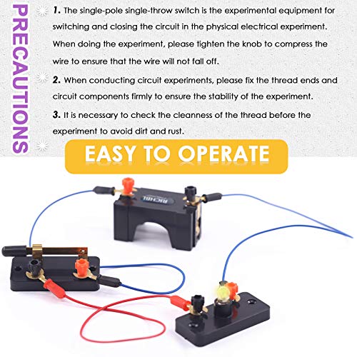 Swpeet 10Pcs Red + Blue Interconnect Circuit Wire Kit, Perfect for Physics Laboratory Electricity Connection,Demos Teaching Basic Principles of Electricity and Simple Circuit Wire Works - style: Interconnect Circuit Wire